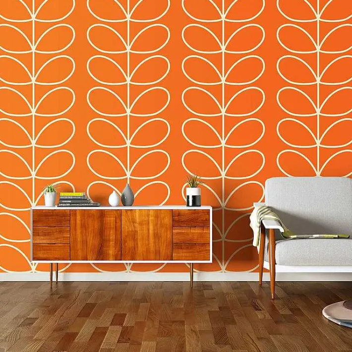 Orla Kiely Giant Linear Stem Tomato Wallpaper