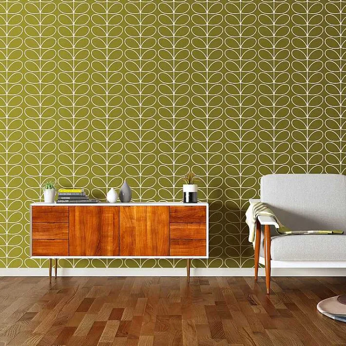 Orla Kiely Linear Stem Seagrass Wallpaper