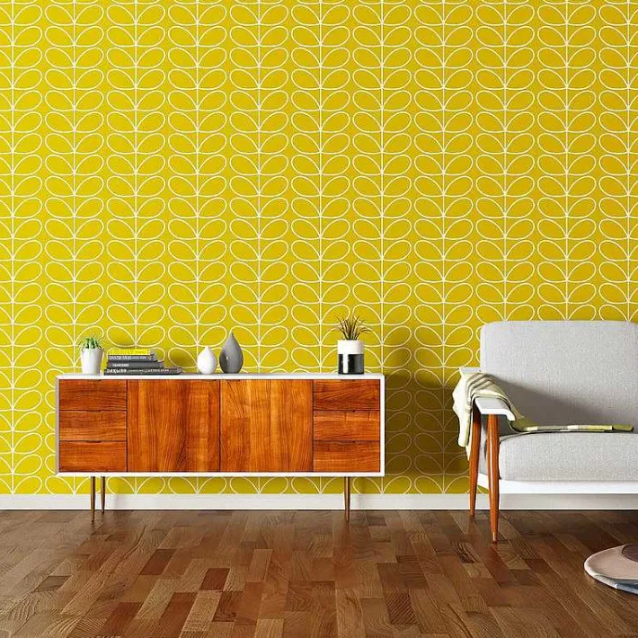 Orla Kiely Linear Stem Sunflower Wallpaper