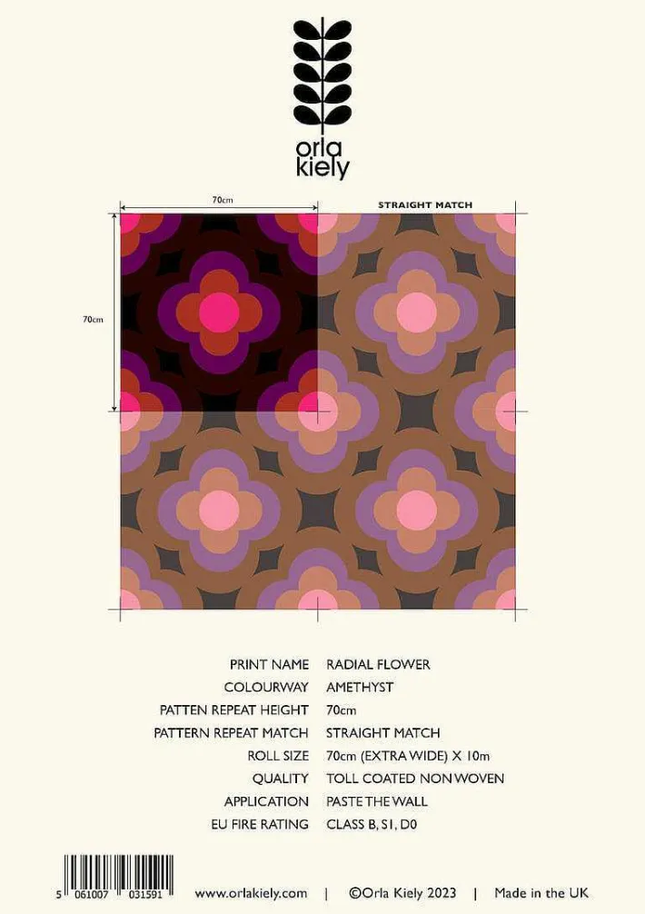 Orla Kiely Radial Flower Wallpaper