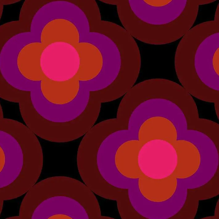 Orla Kiely Radial Flower Wallpaper