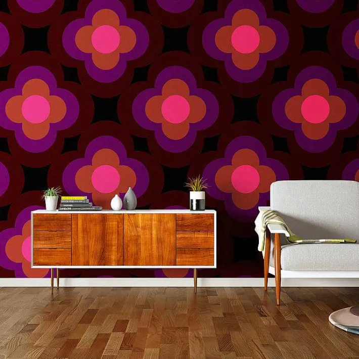 Orla Kiely Radial Flower Wallpaper