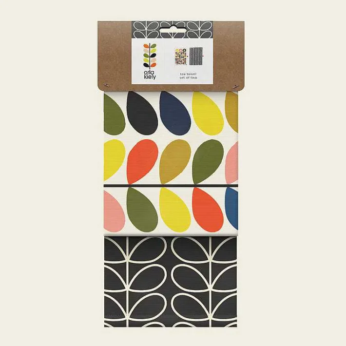 Orla Kiely Set Of 2 Tea Towels